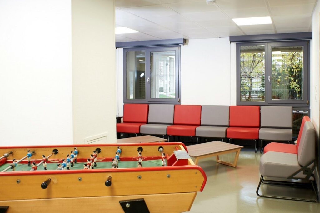 L'espace détente avec son baby-foot